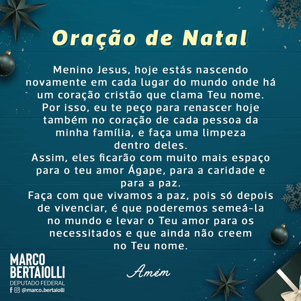 Oração de Natal Marco Bertaiolli